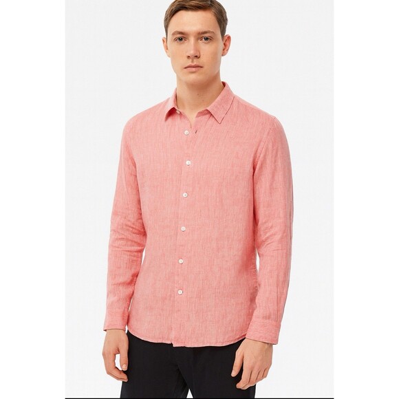 Country Road Linen Shirt Men’s L Button Up Long Sleeve  Casual  Australia - Picture 1 of 6